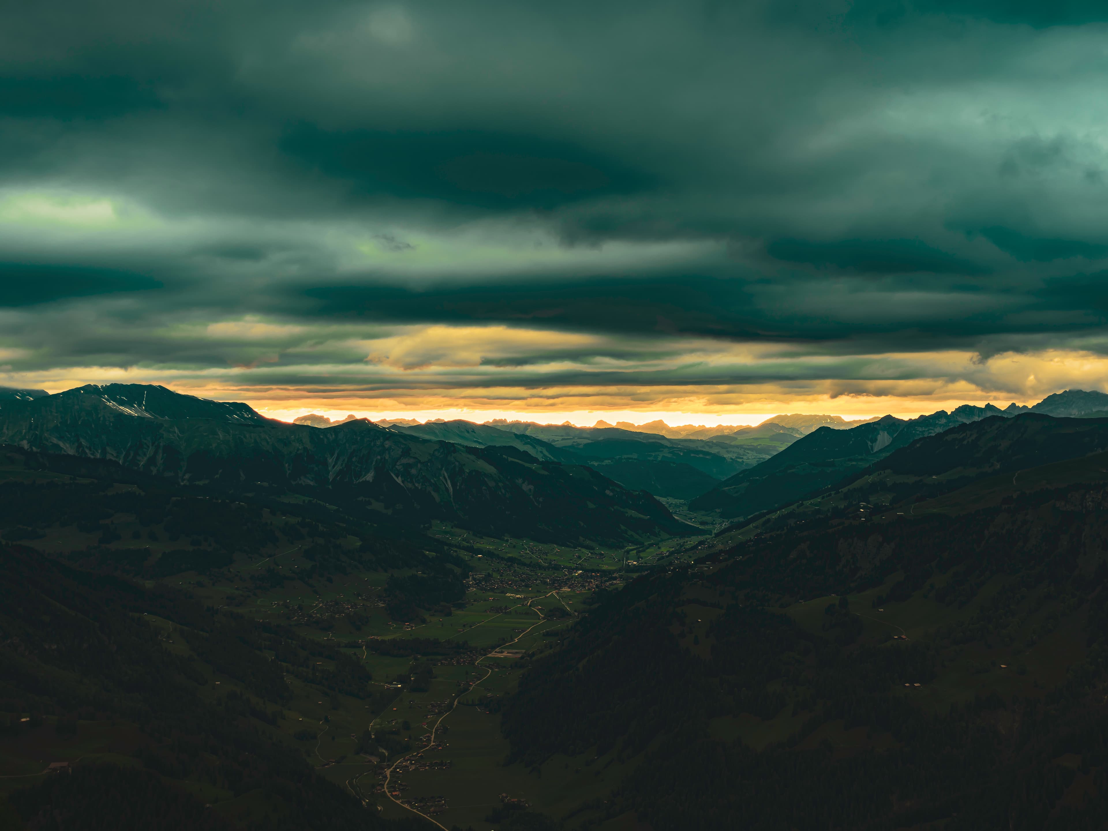 Golden Hour Beneath the Storm